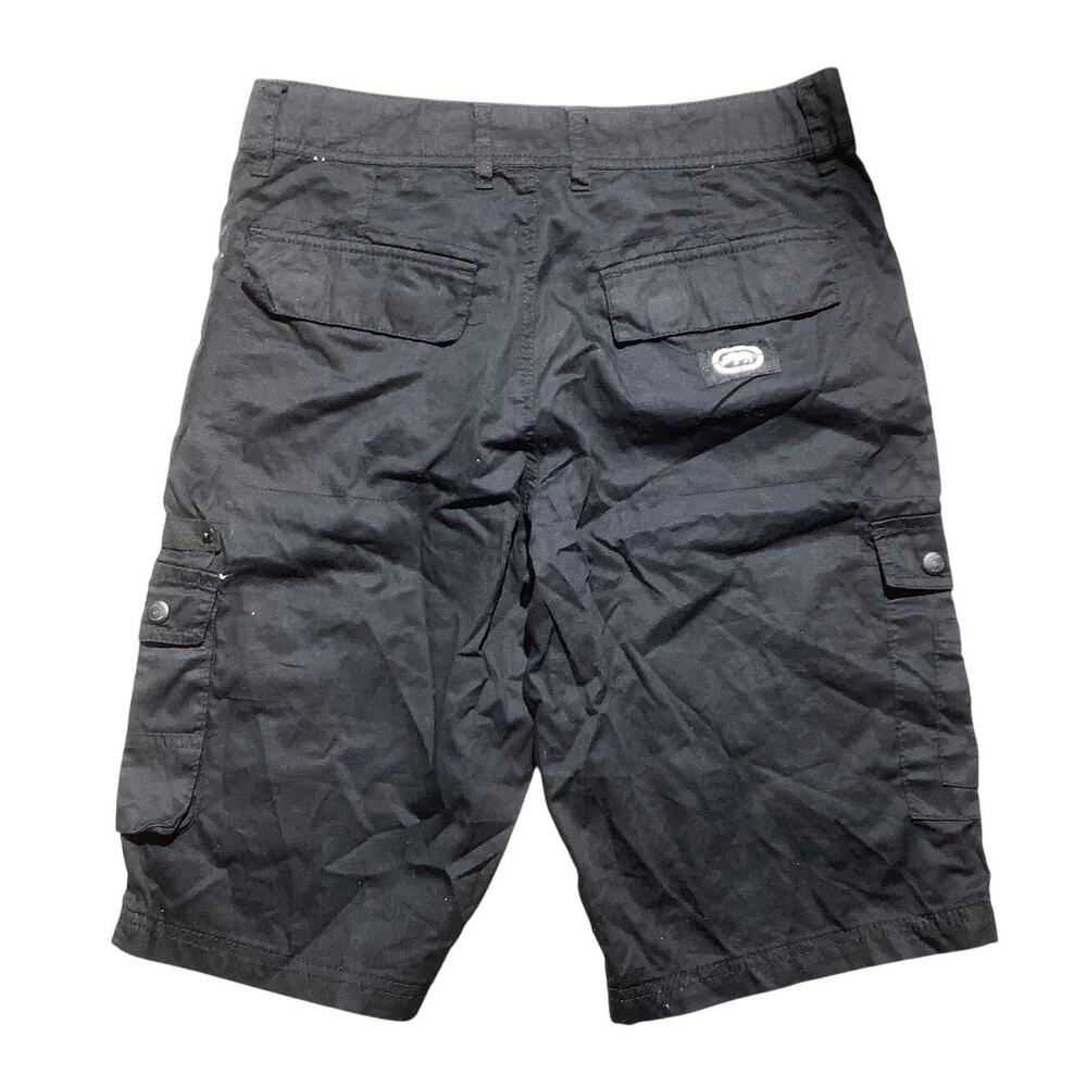 Ecko Unltd Black Cargo Shorts Men’s Size 29 – Streetwear, Utility, Raw Cut - Picture 2 of 8